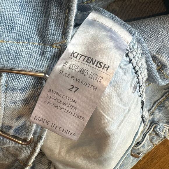 KITTENISH Jessie James Decker High-Rise Mom Jeans - 27 Light Wash Classic - Picture 4 of 11